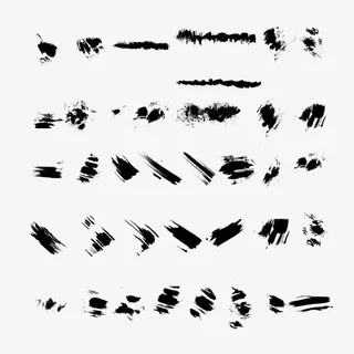墨迹笔触集合免抠