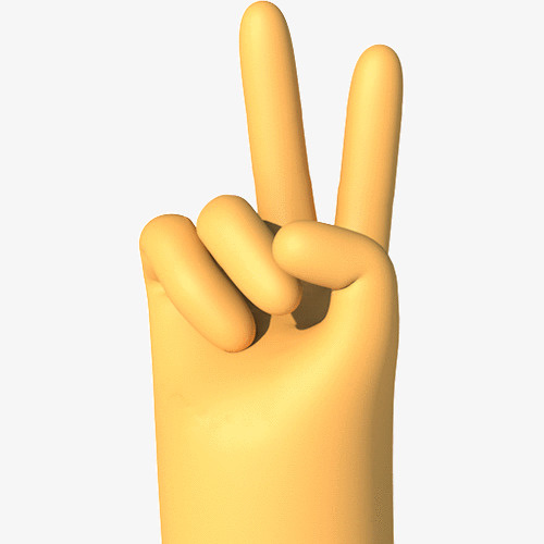 3d 卡通手势免抠
