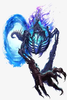 蓝色火焰骷髅怪物免抠 蓝色火焰骷髅怪物免抠