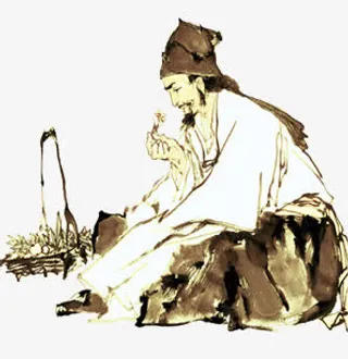 本草纲目 李时珍 中国风  水墨画免抠