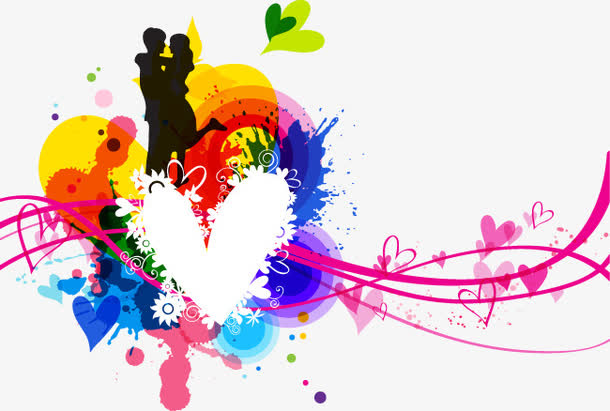 浪漫情侣元素免抠