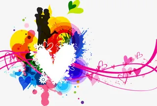 浪漫情侣元素免抠