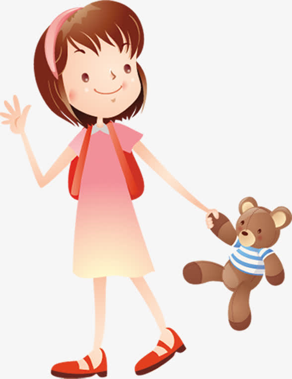 春天手绘可爱儿童免抠