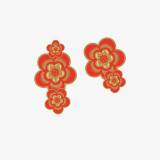 花色底纹红花花免抠