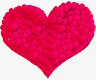 七夕心形情人节卡片设计素材免抠