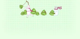 手绘粽子背景高清