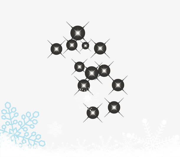 冬季矢量漫天飞雪素材免抠