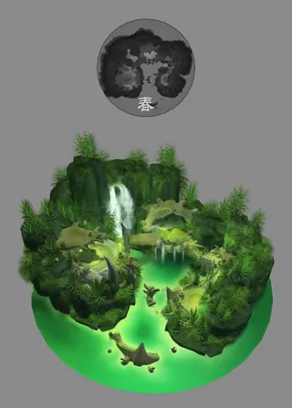 春日生机绿树森林免抠