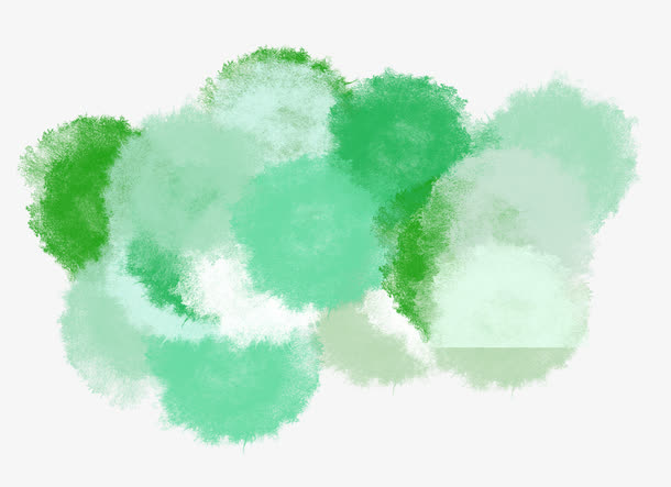 绿色梦幻艺术装饰春天免抠