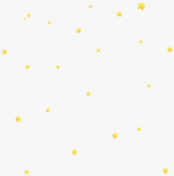 黄色漂浮可爱星星免抠漂浮其他元素