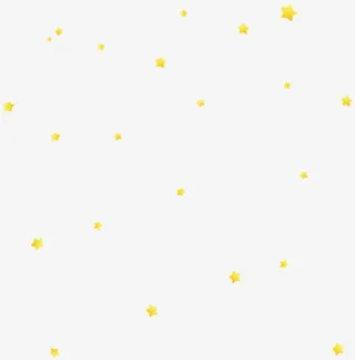黄色漂浮可爱星星免抠漂浮其他元素