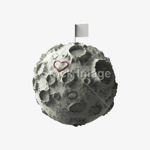月亮与陨石坑免抠