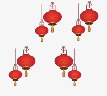 中国风大红灯笼免抠