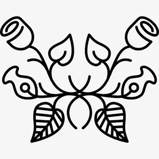 花卉设计玫瑰变镜面效果图标免抠