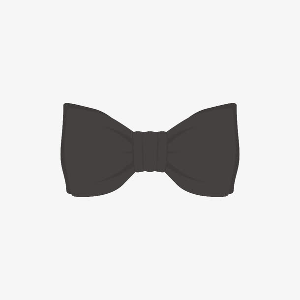 黑色绅士领结免抠