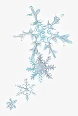 创意合成蓝色的雪花造型设计免抠