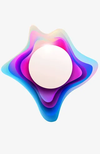 炫彩不规则的边框免抠