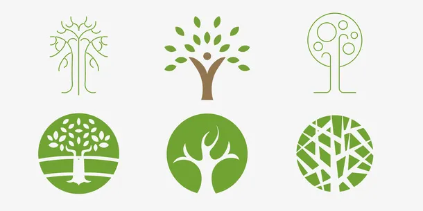 绿色图标简画免抠图标元素