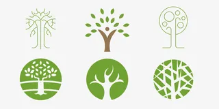 绿色图标简画免抠图标元素