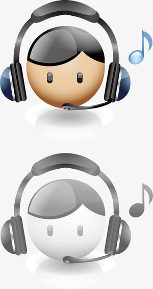 矢量立体呼叫客服图标免抠