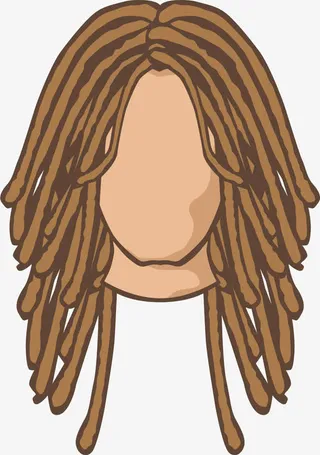 潮流脏辫长发免抠