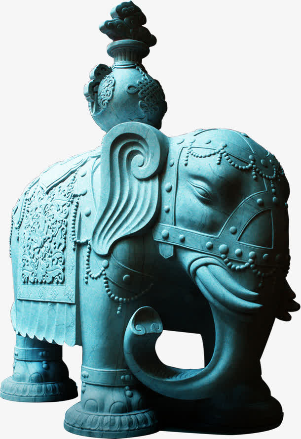 青色青铜大象团队免抠