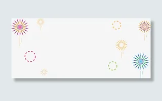 手绘烟花装饰免抠