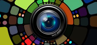 镜头彩色方块背景高清