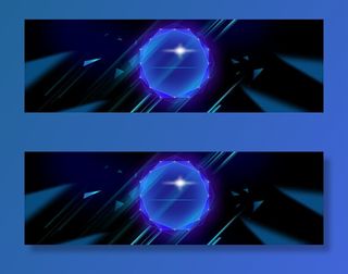 绚丽科技蓝色梦涵淘宝海报背景免抠背景banner海报元素