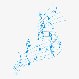 蓝色五线谱免抠