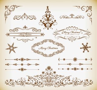 欧美风格边框底纹免抠