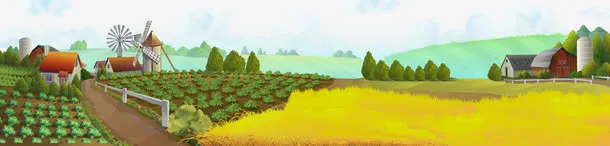 丘陵麦田免抠