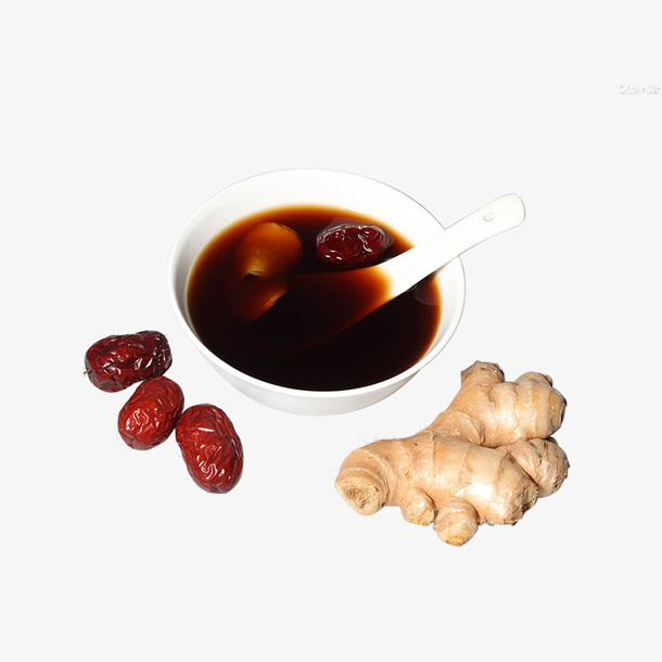 生姜红枣茶设计素材免抠