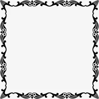 复古花纹边框免抠