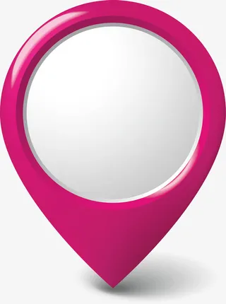 红色矢量地标箭头png图免抠