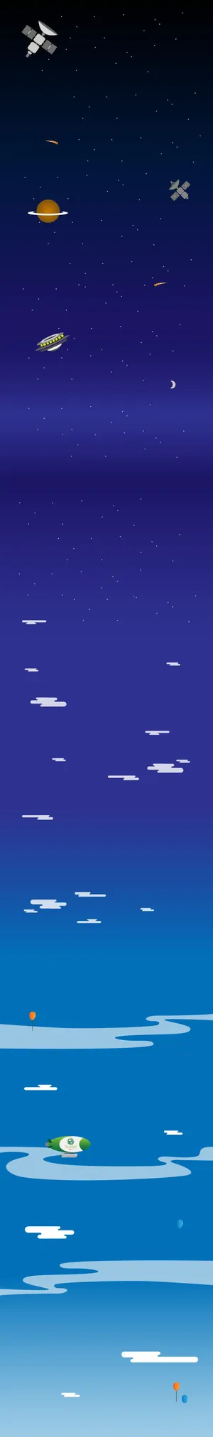 科技感宇宙星空夜景免抠背景卡通/手绘元素