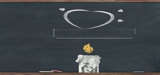 爱心黑板蜡烛小清新设计海报背景高清