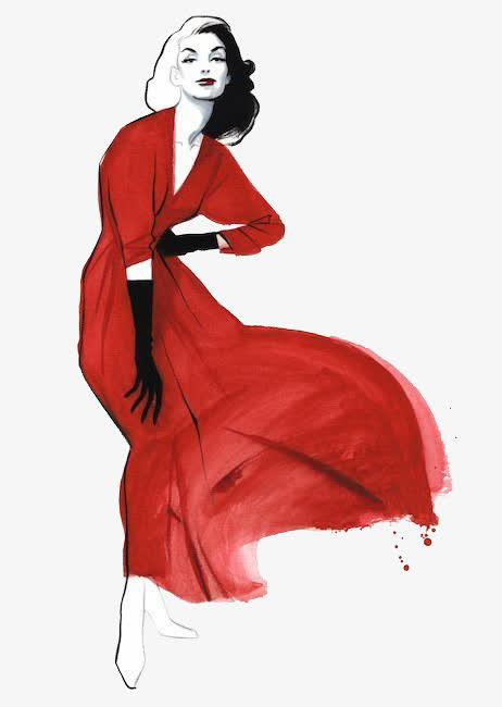 手绘女性免抠