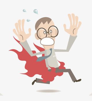 卡通矢量着急抓狂大叫的脸免抠