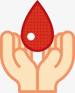 黄色手掌闪耀血滴免抠