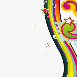 多彩流线背景矢量图