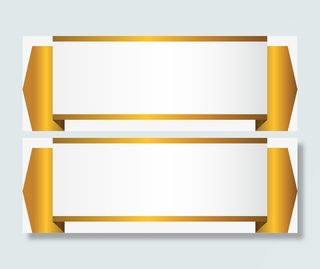 金色标题矢量图免抠