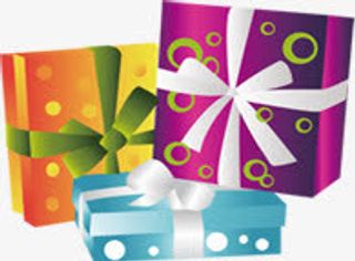 可爱卡通方形礼盒免抠