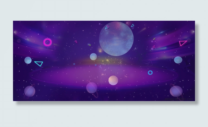 几何图形紫色背景banner高清