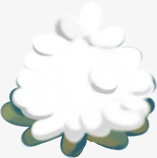 手绘冬季雪花植物大树免抠