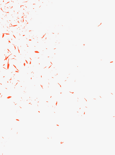 漂浮红色飞溅图标效果免抠