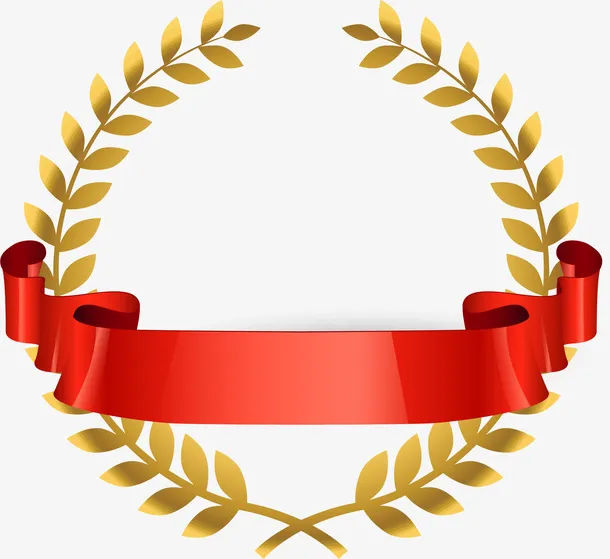 矢量手绘金属橄榄枝免抠