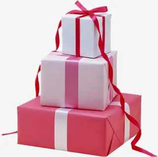 手绘叠加效果大小礼盒免抠