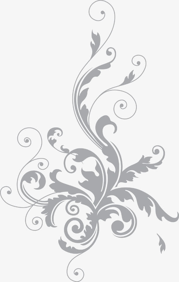 灰色藤蔓线条舞台灯光免抠