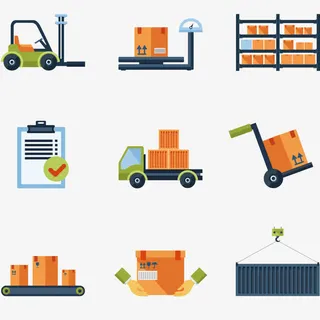 物流运输发货元素免抠
